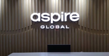 aspire企業前台LOGO背景形象牆超級發光字制